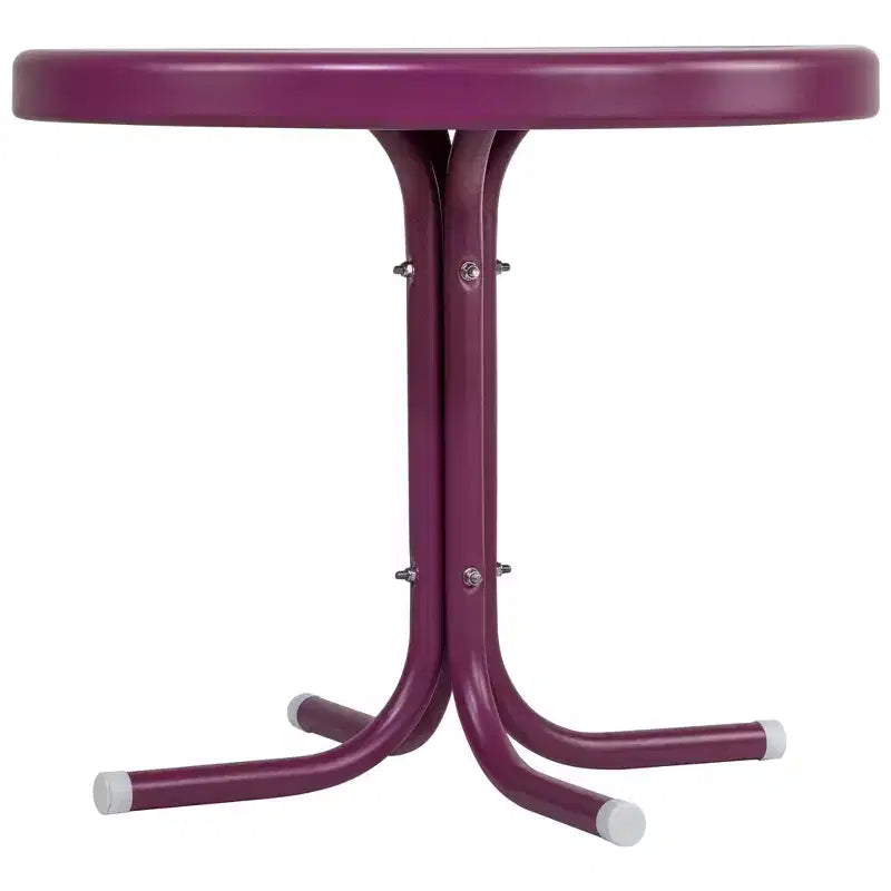 Table d'appoint rétro tulipe d'extérieur Northlight 22, violette