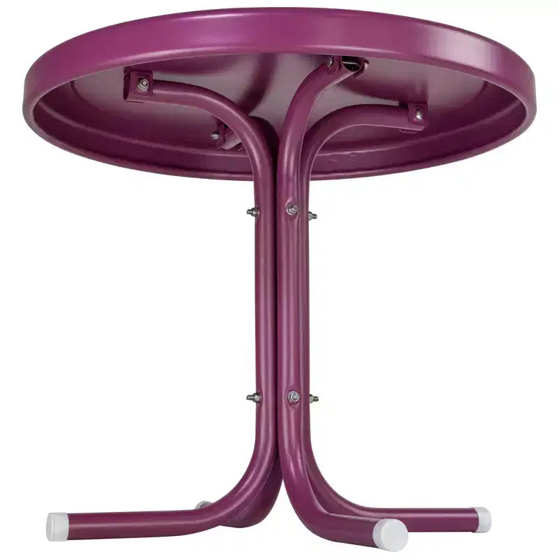Table d'appoint rétro tulipe d'extérieur Northlight 22, violette