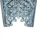 Northlight Lot de 2 tables d'appoint et tabourets gigognes carrés empilables bleu antique 16