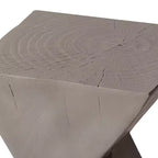 Table d'appoint de patio sablier sculptural LeisureMod Glint, table d'appoint moderne carrée en pierre de fibre pour l'intérieur et l'extérieur pour le salon, le bureau ou le jardin