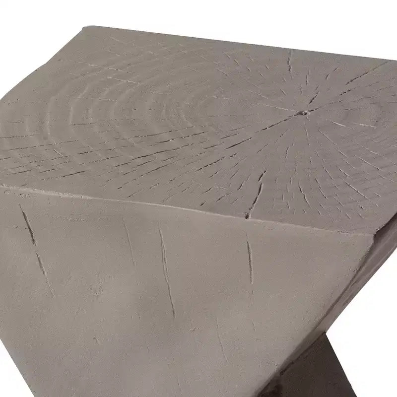 Table d'appoint de patio sablier sculptural LeisureMod Glint, table d'appoint moderne carrée en pierre de fibre pour l'intérieur et l'extérieur pour le salon, le bureau ou le jardin