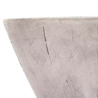 Table d'appoint de patio sablier sculptural LeisureMod Glint, table d'appoint moderne carrée en pierre de fibre pour l'intérieur et l'extérieur pour le salon, le bureau ou le jardin
