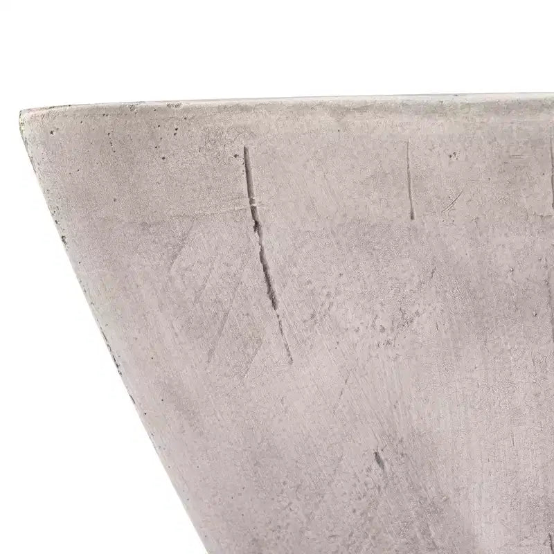 Table d'appoint de patio sablier sculptural LeisureMod Glint, table d'appoint moderne carrée en pierre de fibre pour l'intérieur et l'extérieur pour le salon, le bureau ou le jardin