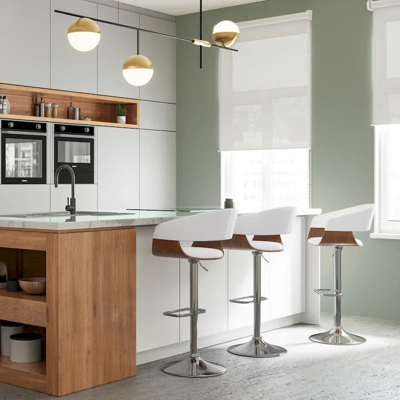 Sgabello da bar girevole regolabile in stile Mid-Century Modern