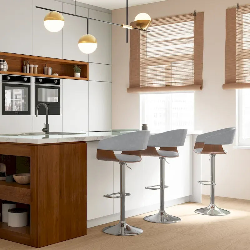 Sgabello da bar girevole regolabile in stile Mid-Century Modern