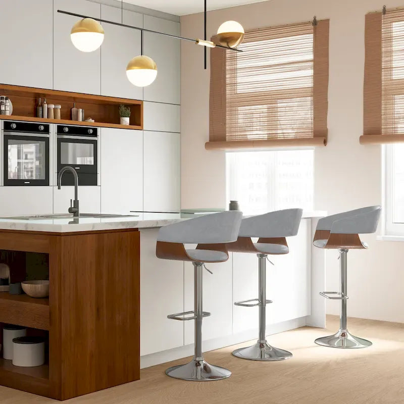 Sgabello da bar girevole regolabile in stile Mid-Century Modern