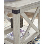 Tavolino rustico rettangolare in stile rustico - 24W x 26D x 25H