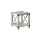 Tavolino rustico rettangolare in stile rustico - 24W x 26D x 25H