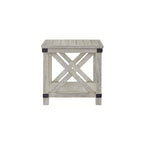 Tavolino rustico rettangolare in stile rustico - 24W x 26D x 25H