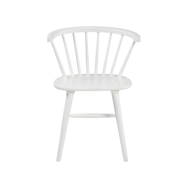 Sedie da pranzo bianche in legno massello (set da 2) - 22L x 21P x 30A