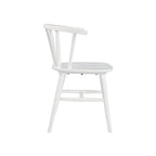 Sedie da pranzo bianche in legno massello (set da 2) - 22L x 21P x 30A