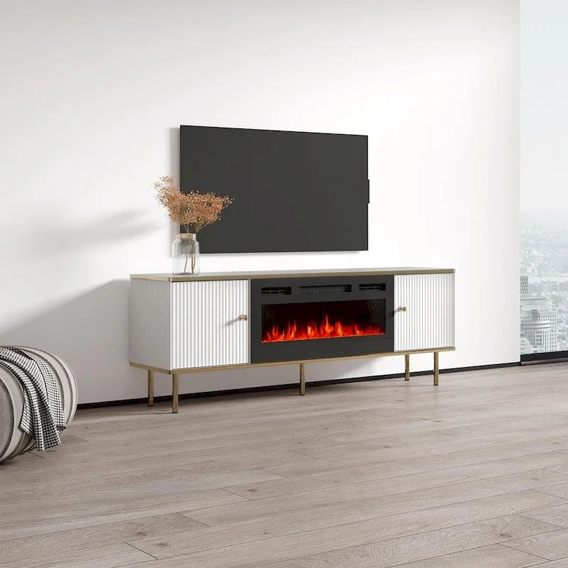 Mobile TV da 63" con camino elettrico