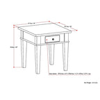 Tavolino quadrato in legno massello da 45 cm - 45,7 cm (larghezza) x 45,7 cm (profondità) x 51,2 cm (altezza)