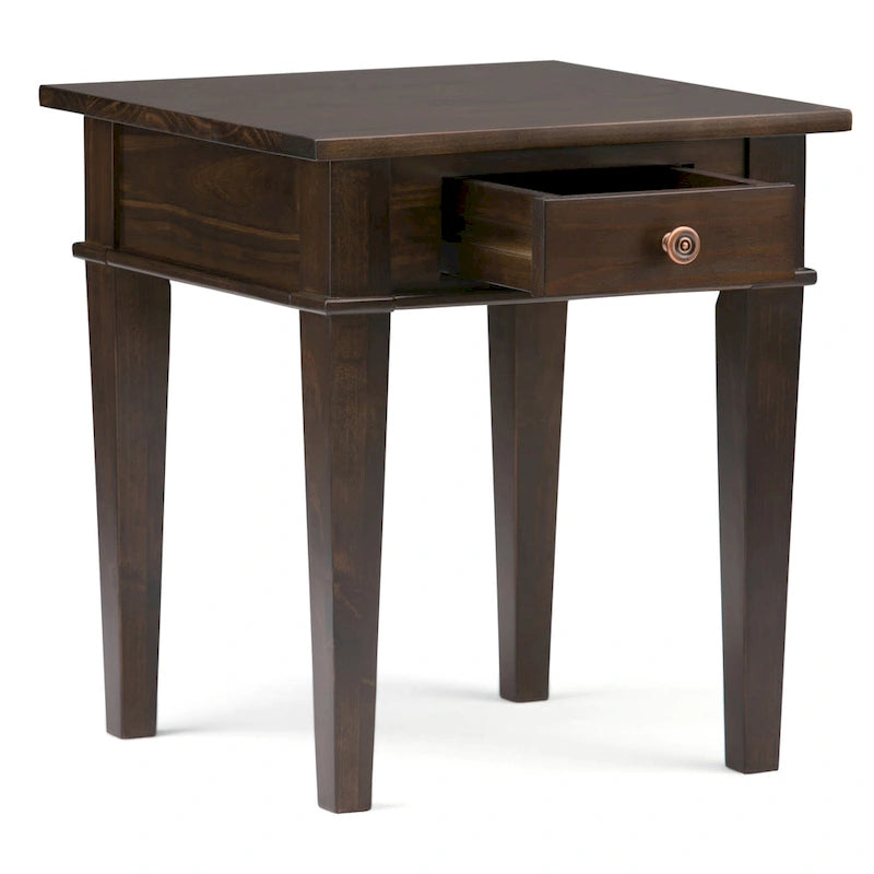 Tavolino quadrato in legno massello da 45 cm - 45,7 cm (larghezza) x 45,7 cm (profondità) x 51,2 cm (altezza)