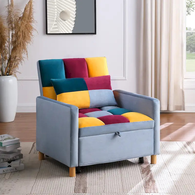 Poltrona letto convertibile 3-in-1 con cuscino