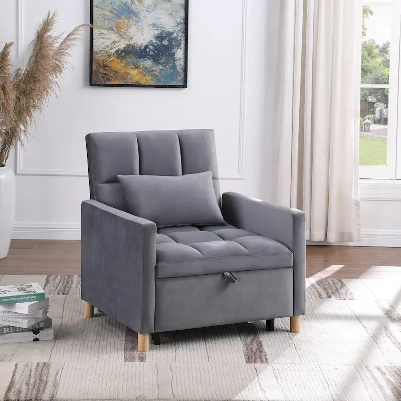 Poltrona letto convertibile 3-in-1 con cuscino