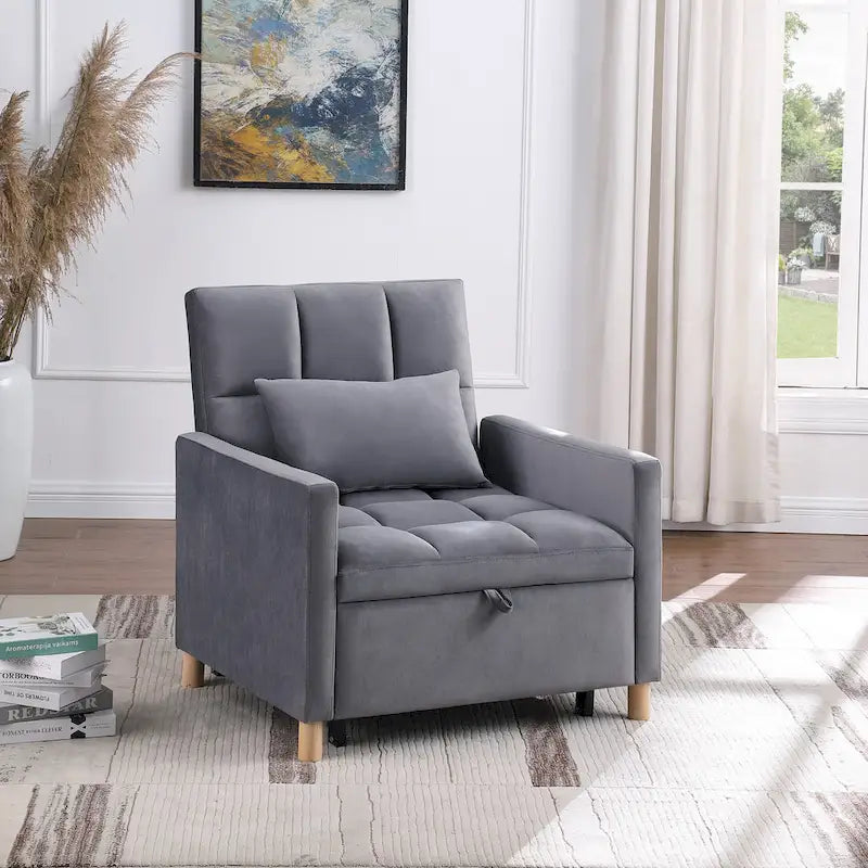 Poltrona letto convertibile 3-in-1 con cuscino