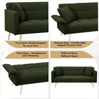 Canapé-lit convertible WhizMax, futon convertible rembourré en velours, canapé-lit pliant, lit de repos pour salon et chambre