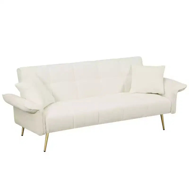 Divano letto convertibile WhizMax, divano futon convertibile rivestito in velluto, divano letto pieghevole, letto per gli ospiti per soggiorno e camera da letto