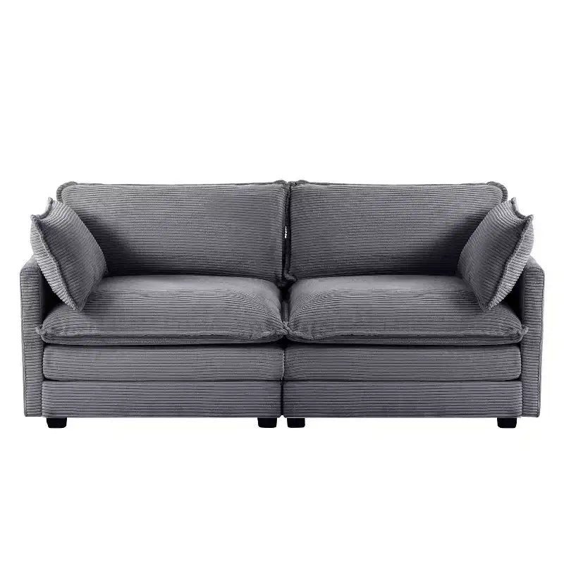 Divanetto da ricevimento Hyleory 78'' rivestito in velluto a coste