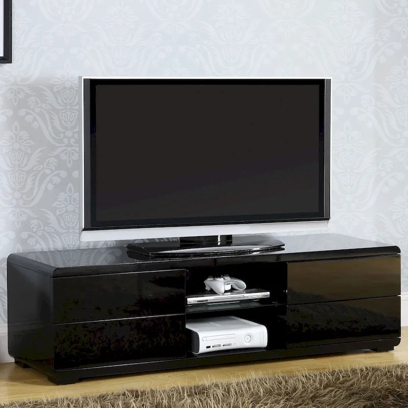 Mobile TV con 4 cassetti e ripiani aperti