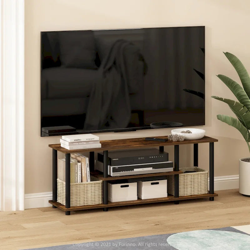 Mobile TV a 3 ripiani con mensole aperte
