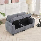 Causeuse de réception Hyleory en chenille rembourrée avec rangement pour salon ou chambre à coucher