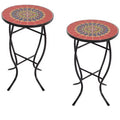 Jiallo Mosaic Art Collection Sunflower Accent Table (Set of 2)