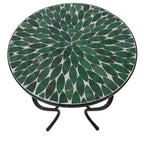 Tavolino d'appoggio Jiallo Mosaic Art Collection Leave Green (set da 2)