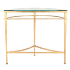 Consolle in vetro oro antico - 91,4L x 38,1P x 78,7A cm