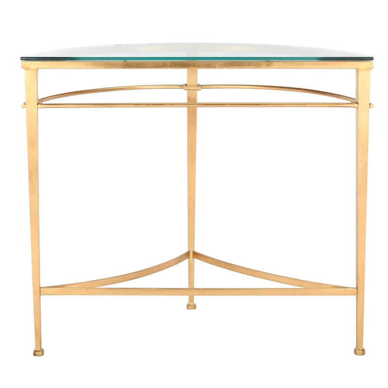 Consolle in vetro oro antico - 91,4L x 38,1P x 78,7A cm