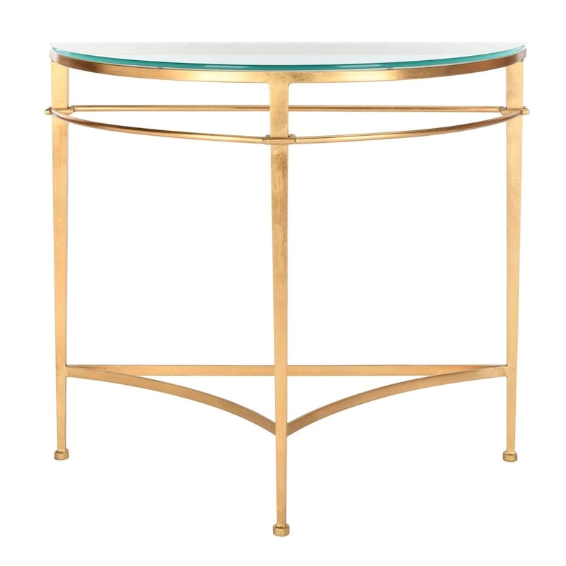 Consolle in vetro oro antico - 91,4L x 38,1P x 78,7A cm