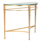 Consolle in vetro oro antico - 91,4L x 38,1P x 78,7A cm