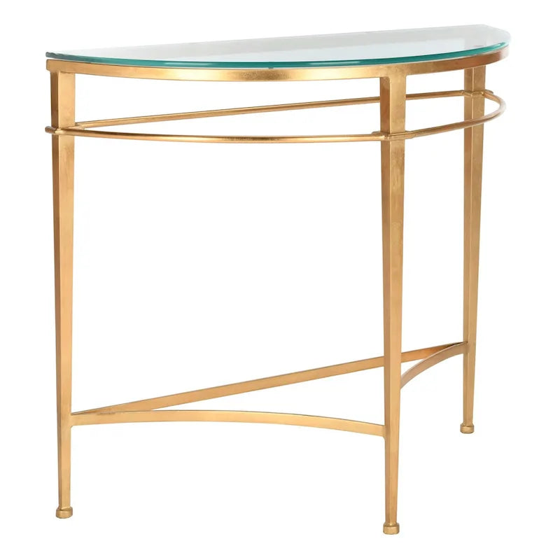 Consolle in vetro oro antico - 91,4L x 38,1P x 78,7A cm