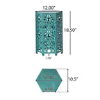 GDFStudio Elliot Tavolino da esterno a raggiera in ferro da 30 cm, Teal screpolato