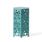 GDFStudio Elliot Tavolino da esterno a raggiera in ferro da 30 cm, Teal screpolato