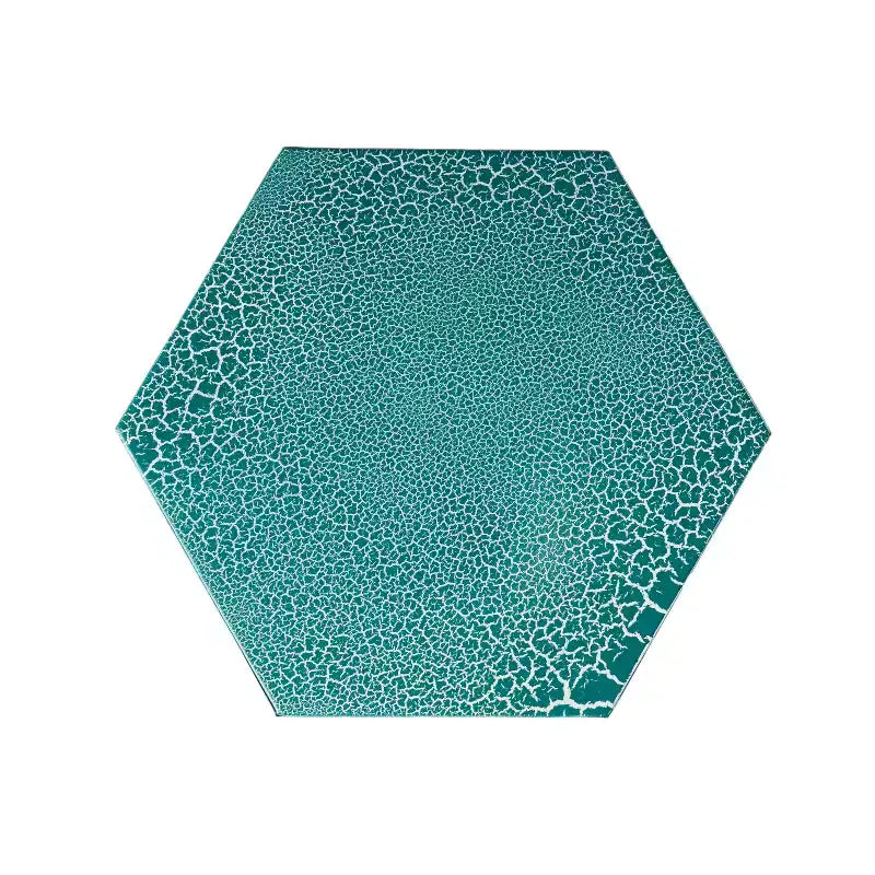 GDFStudio Elliot Tavolino da esterno a raggiera in ferro da 30 cm, Teal screpolato