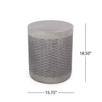 GDFStudio Laconia Table d'appoint d'extérieur en béton léger, Fini béton
