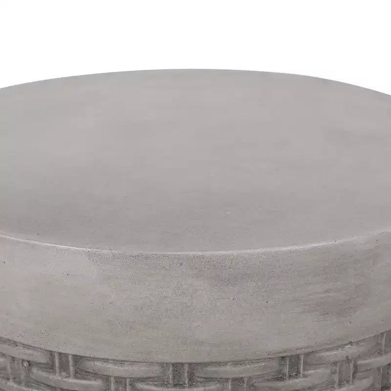 GDFStudio Laconia Table d'appoint d'extérieur en béton léger, Fini béton