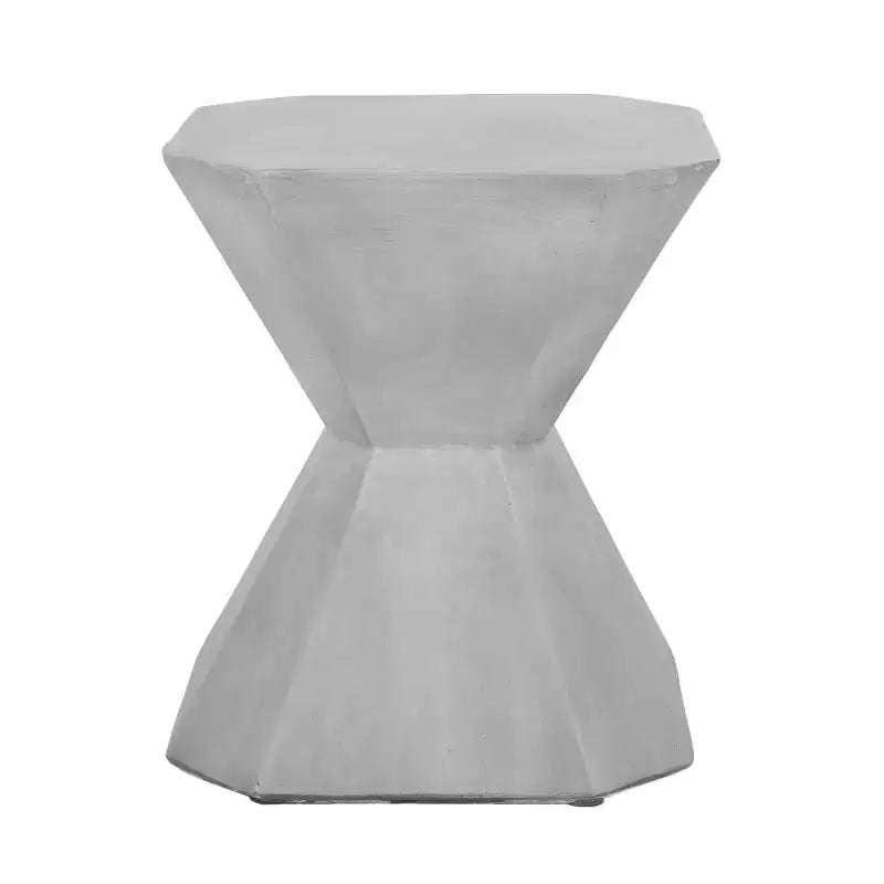 GDFStudio Noyes Outdoor Lightweight Concrete Side Table, Concrete Finish