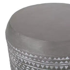 GDFStudio Aquilla Table d'appoint d'extérieur légère en béton, finition béton/blanc