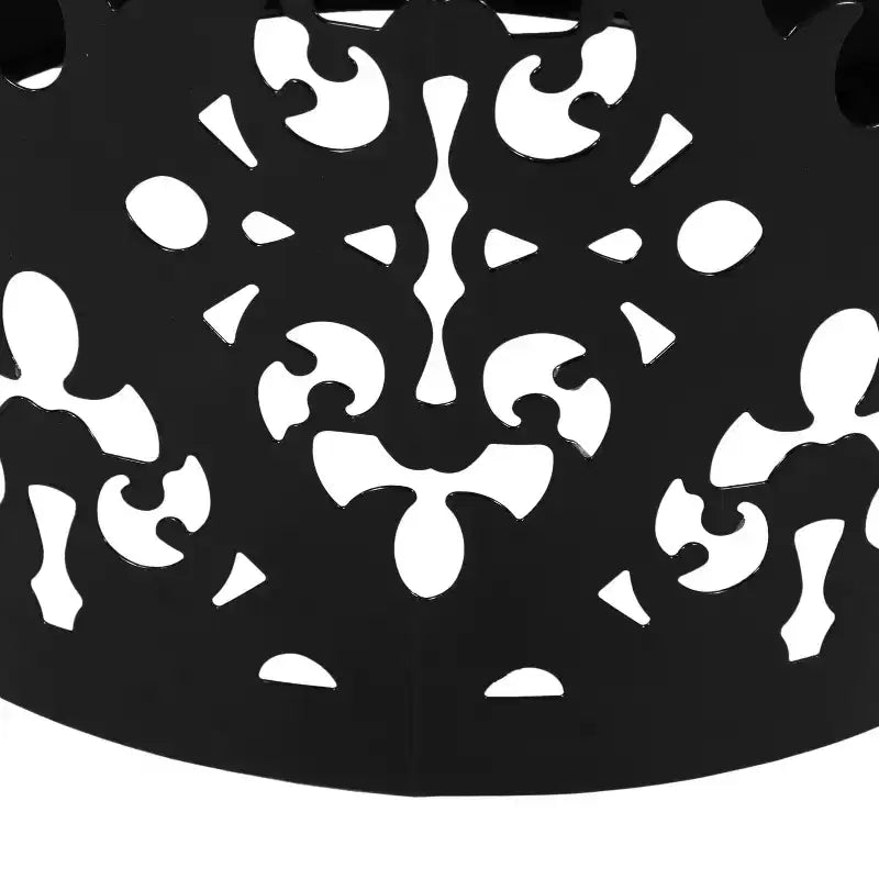 Table d'appoint d'extérieur en métal Verdugo GDFStudio, noire