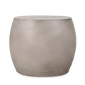 GDFStudio Mitchell Outdoor Lightweight Concrete Side Table, Light Gray