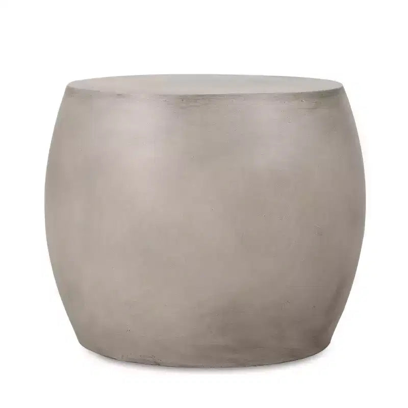 GDFStudio Mitchell Outdoor Lightweight Concrete Side Table, Light Gray