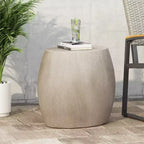 GDFStudio Mitchell Table d'appoint d'extérieur légère en béton, gris clair