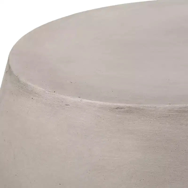GDFStudio Mitchell Table d'appoint d'extérieur légère en béton, gris clair