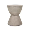 GDFStudio Attola Outdoor Lightweight Concrete Side Table, Light Gray