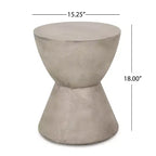 Table d'appoint GDFStudio Attola en béton léger d'extérieur, gris clair