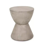 Table d'appoint GDFStudio Attola en béton léger d'extérieur, gris clair