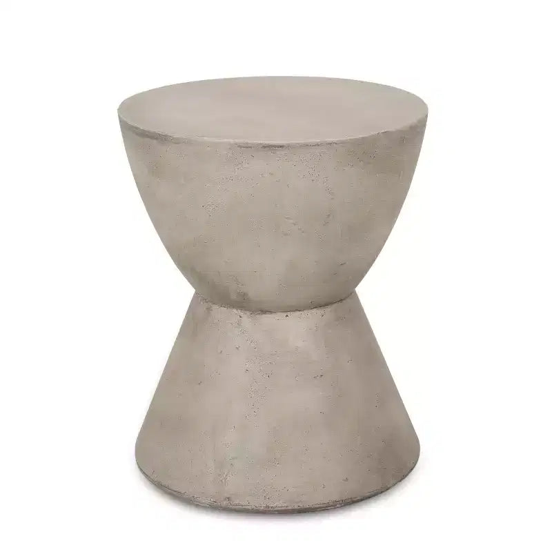 Table d'appoint GDFStudio Attola en béton léger d'extérieur, gris clair